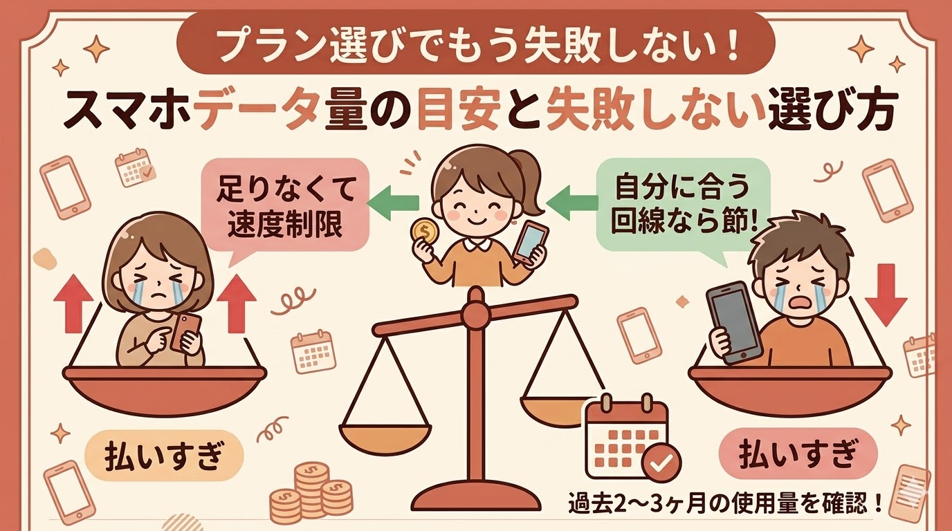 スマホは何GB必要？通信量の目安と自分に合った回線の選び方